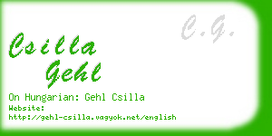 csilla gehl business card